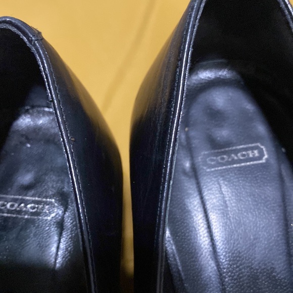 Coach Black Leather Heels, Made in Italy / Size 7 1/2 - Picture 7 of 8